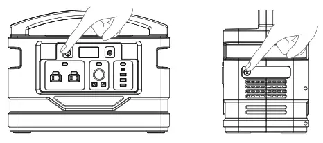 INVERTER BP 000-UL Portable Power Station - use flashlight