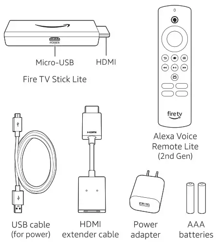 amazon B07YNLBS7R Fire TV Stick Lite with Alexa Voice Remote Lite