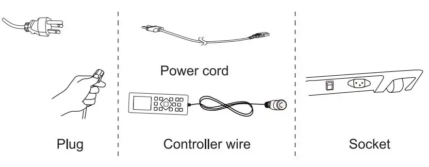 Lifesmart R8370 3D Zero Gravity Massage Chair with Bluetooth Speaker and Body Scan Instruction Manual - Connection the power