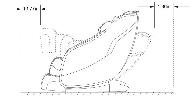 Lifesmart R8370 3D Zero Gravity Massage Chair with Bluetooth Speaker and Body Scan Instruction Manual - Where to place chair