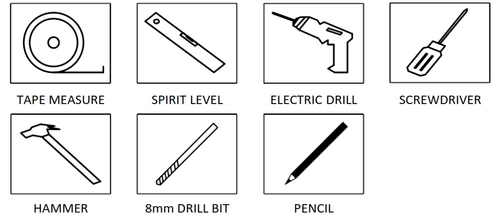 Beffer WALL MOUNTED LED MIRROR WITH DEMISTER - TOOLS REQUIRED tool