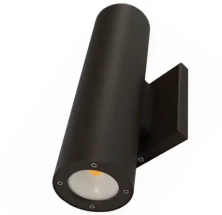 super bright leds WSR-30K20-UDBL 11 Inch Black Round Cylinder LED Wall Light