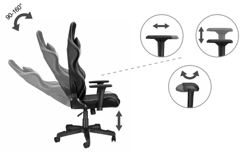 Asbisc Enterprises Office Chair User Manual - Position setting