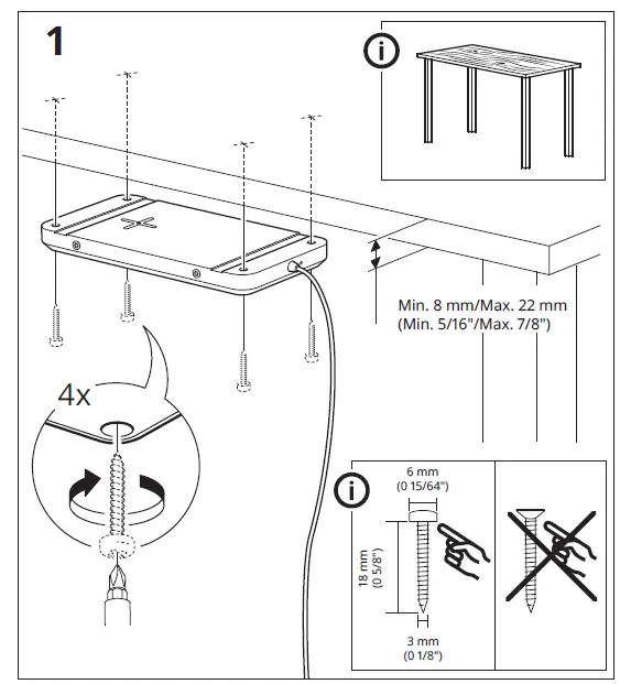 IKEA 805.127.18 SJÖMÄRKE Wireless Charger 4