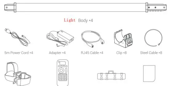Godox TL120 RGB Tube Light - Four-light kit