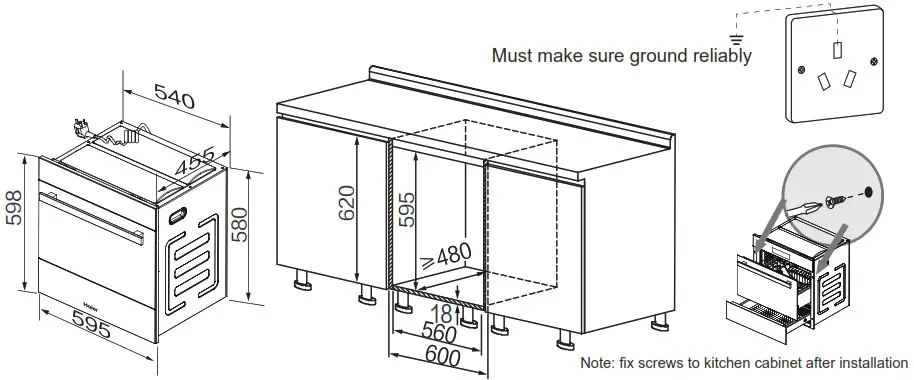 Haier HIS-X76SWA1 65 Litres Smart Sterilizer - Installation