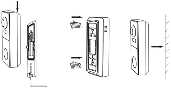 Installation with 3M stickers