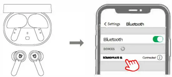 SOUNDPEATS Q True Wireless Earbuds - Pairing