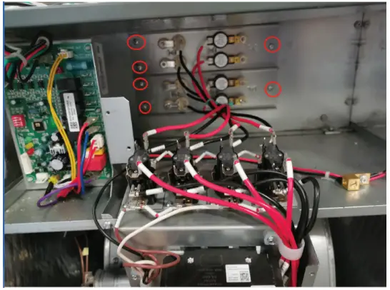 MRCOOL PHK05H Electric Heat Kit Owner's Manual - Reinstall screws to fasten the heat kit to air duct