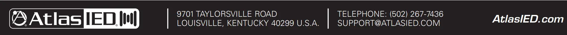 AtlasIED T112 TitanONE Smart Mainframe Power Amplifier Installation Guide - Address