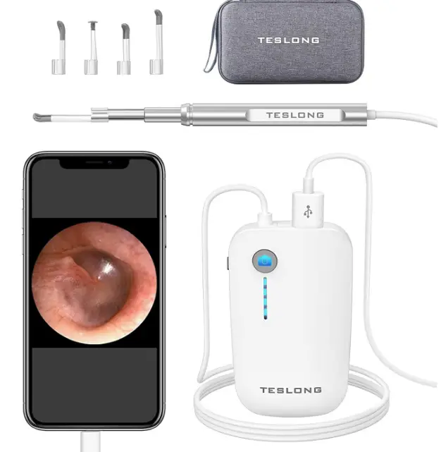Teslong-Digital-Otoscope-Camera-with -ight, -Ea- Camera-an- Wax-Remover-image