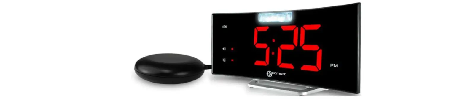 Geemarc Wake N Shake Curve Extra Loud Vibrating Alarm Clock Instruction Manual