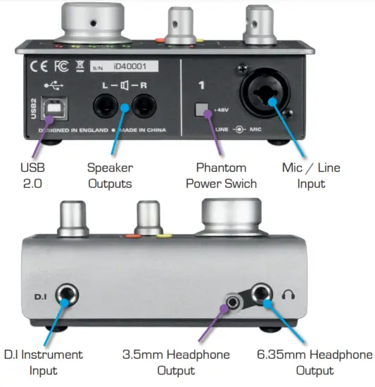 AUDIENT iD4 USB 2 in 2 out High Performance Audio Interface - fig6
