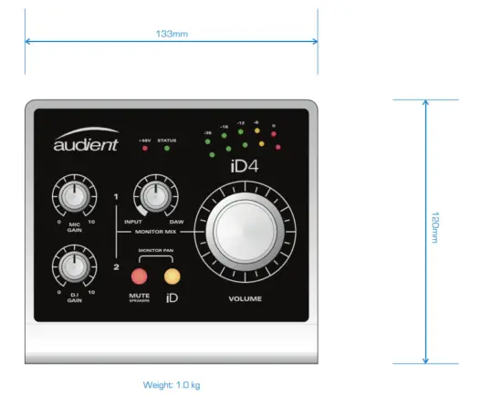 AUDIENT iD4 USB 2 in 2 out High Performance Audio Interface - fig92