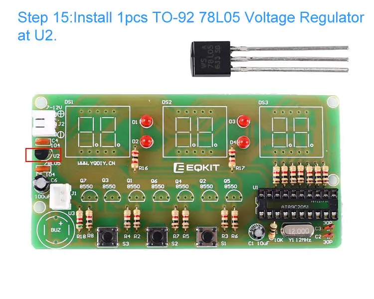 WHDTS 6-Digit Digital Electronic Clock DIY Kits step 15