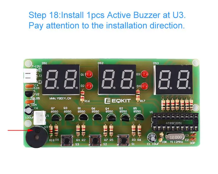 WHDTS 6-Digit Digital Electronic Clock DIY Kits step 18