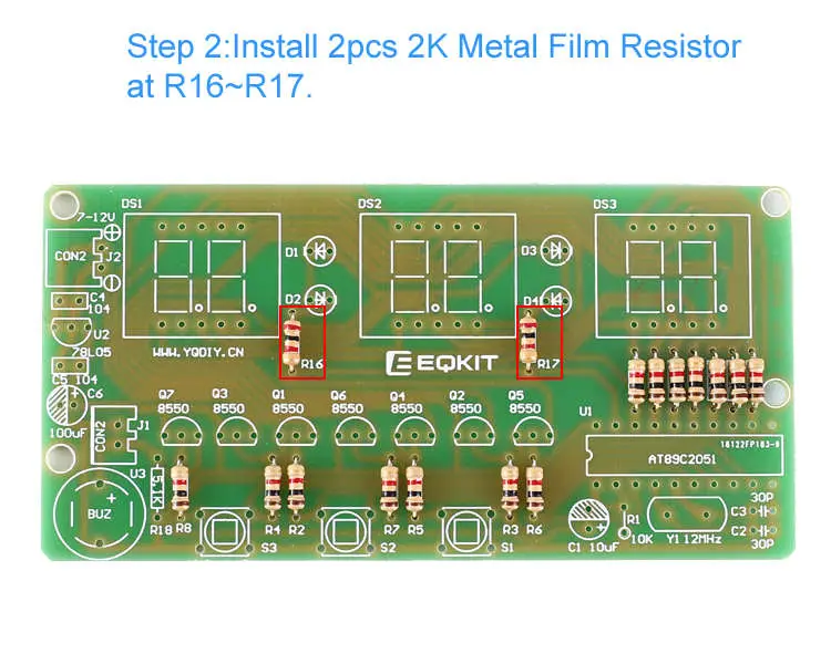 WHDTS 6-Digit Digital Electronic Clock DIY Kits step 2