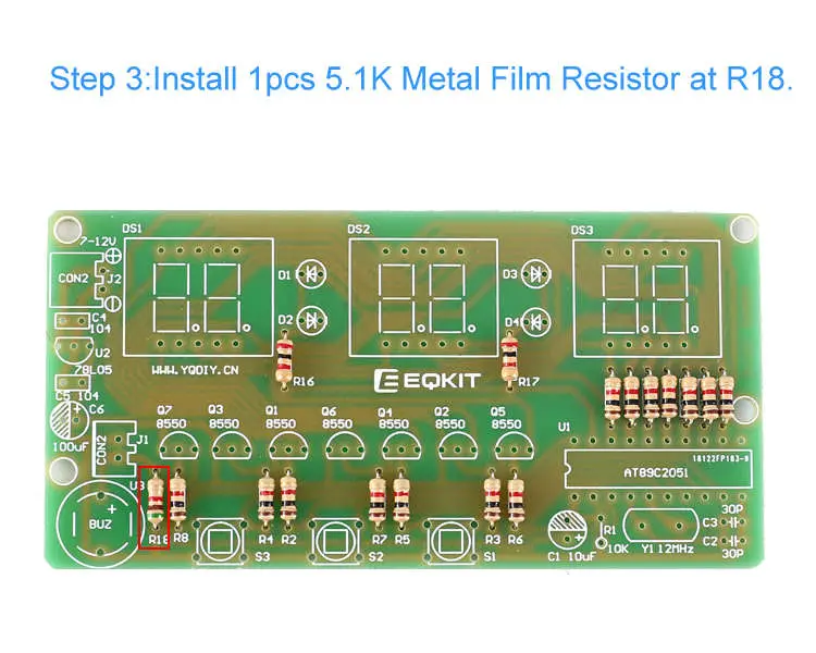 WHDTS 6-Digit Digital Electronic Clock DIY Kits step 3
