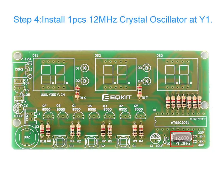 WHDTS 6-Digit Digital Electronic Clock DIY Kits step 4