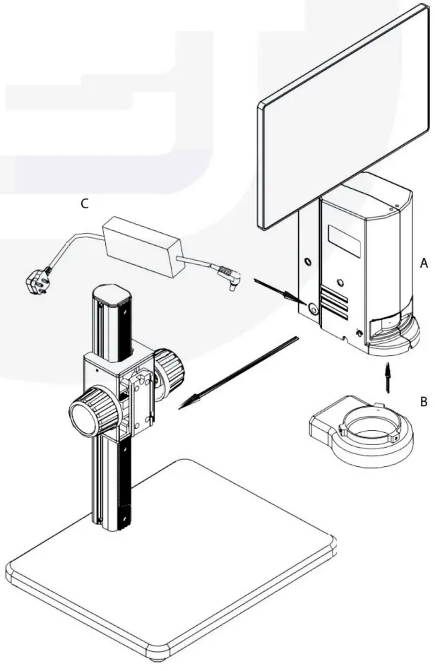euromex MZ.5000 Digital Macrozoom User Manual - Assembling
