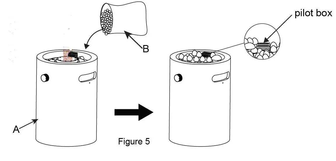 PHI VILLA E02GS036 10 in. W x 14 in. H Round Portable Tabletop Fire Pit FIG 6