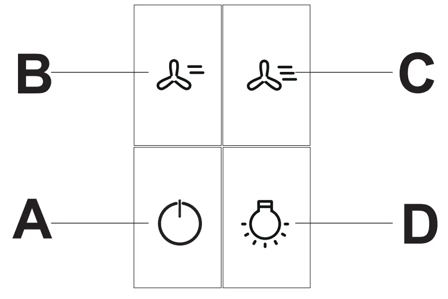 IKEA 503 939 67 UTDRAG Built In Kitchen Hood - Control Panel