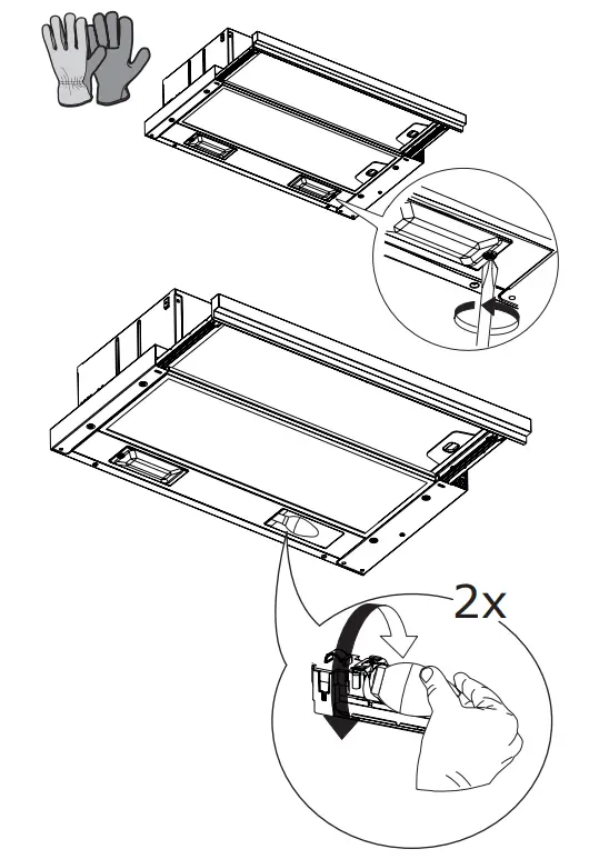 IKEA 503 939 67 UTDRAG Built In Kitchen Hood - Replacing the lamps