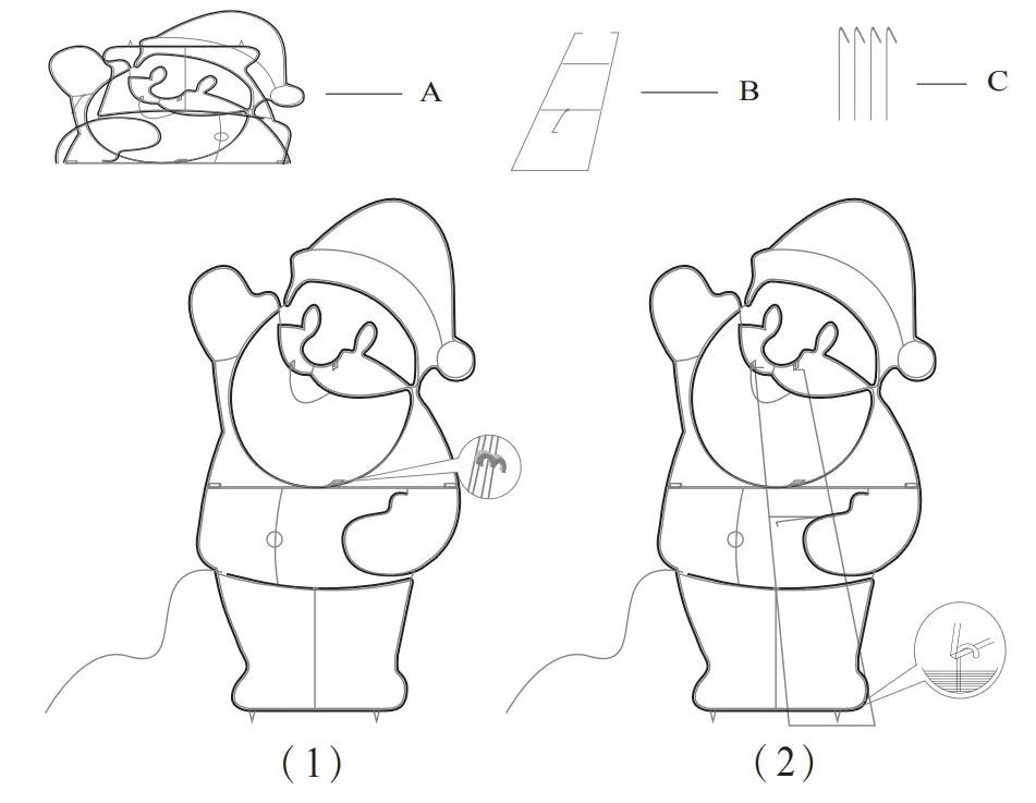 Neo NeoN DSN XM OXO117 48 Inch Neon Flex Santa - fig