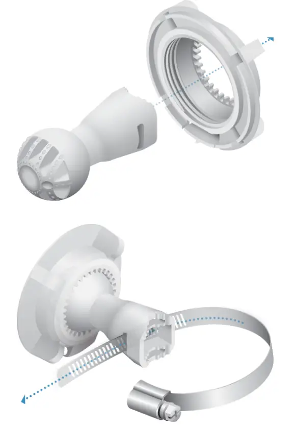 UBIQUITI GBE PLUS US Networks airMAX GigaBeam Plus 60 GHz Radio - Mounting