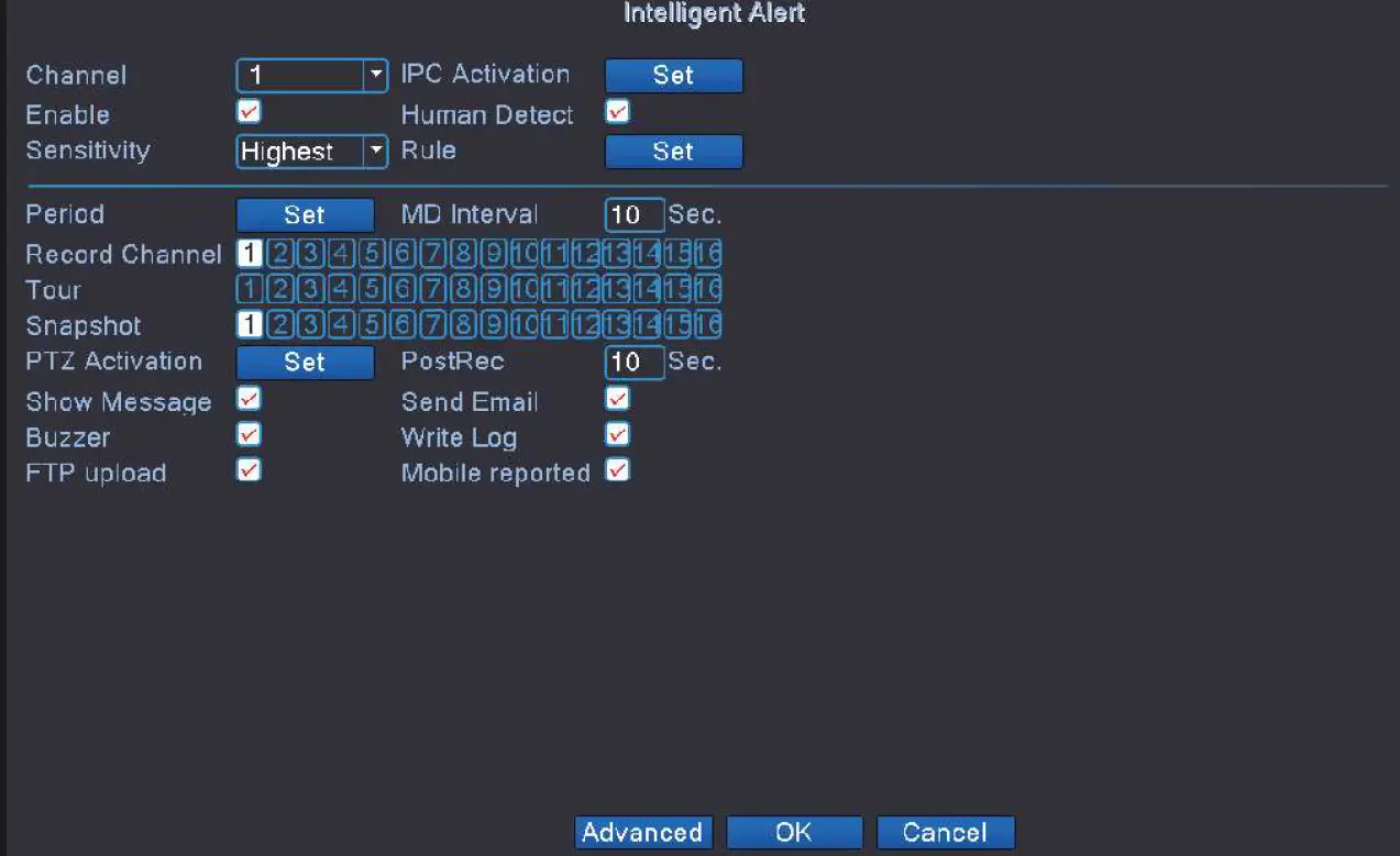 POE Network Video Recorder Surveillance 14