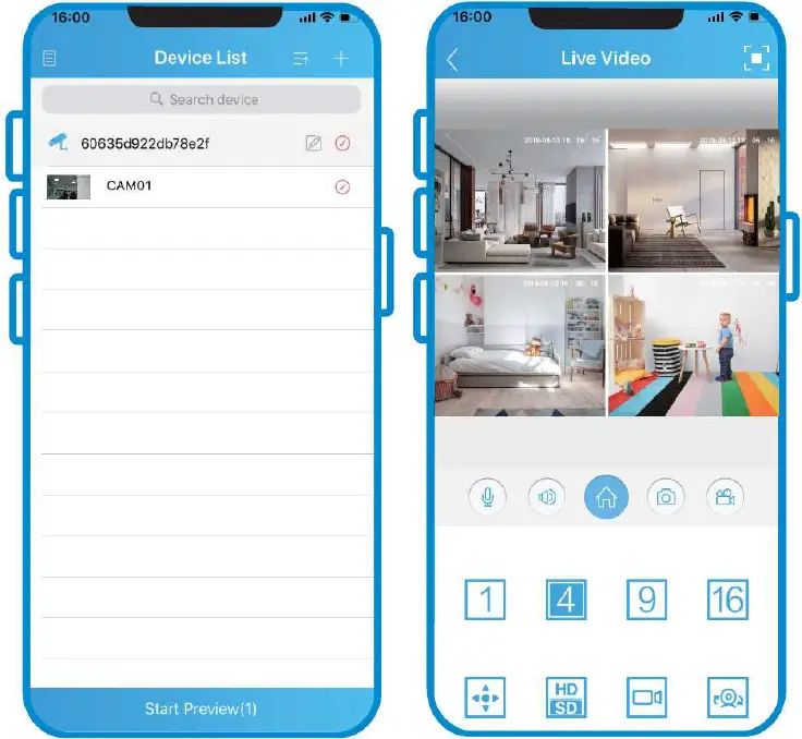 POE Network Video Recorder Surveillance 24
