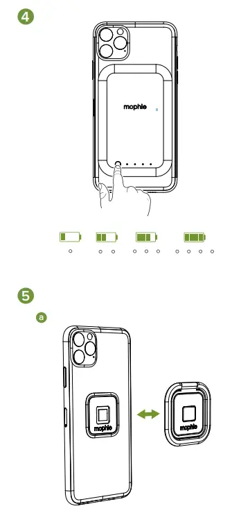 mophie 401006588 Juice Pack Connect Wireless Power Bank - 4