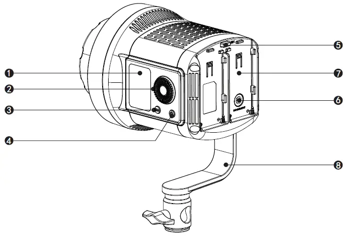 DRACAST-DRBRP800B-Bicolor-Adjustable-CCT-Point-Source-LED-Light-fig-1