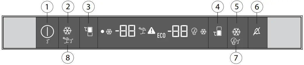 beko Refrigerator -Control Panel