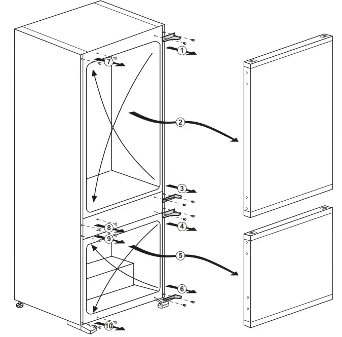 beko Refrigerator - Reversing the doors