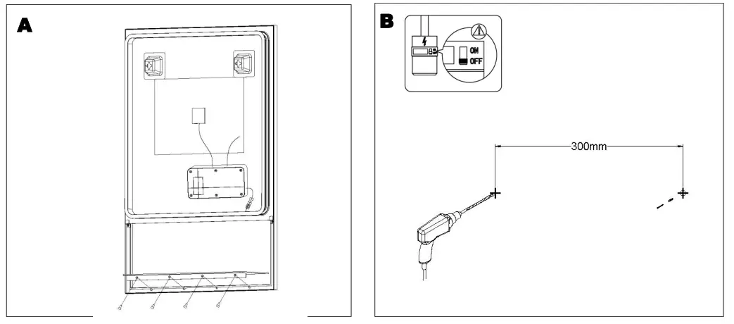 sycamore Lighting SY9105 Bailey LED Bathroom Mirror with Shelf and Demister - fig1
