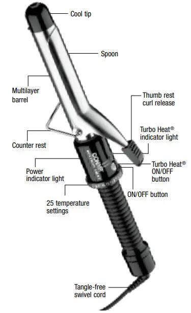 CONAIR CD89 Instant Heat Curling Iron - part