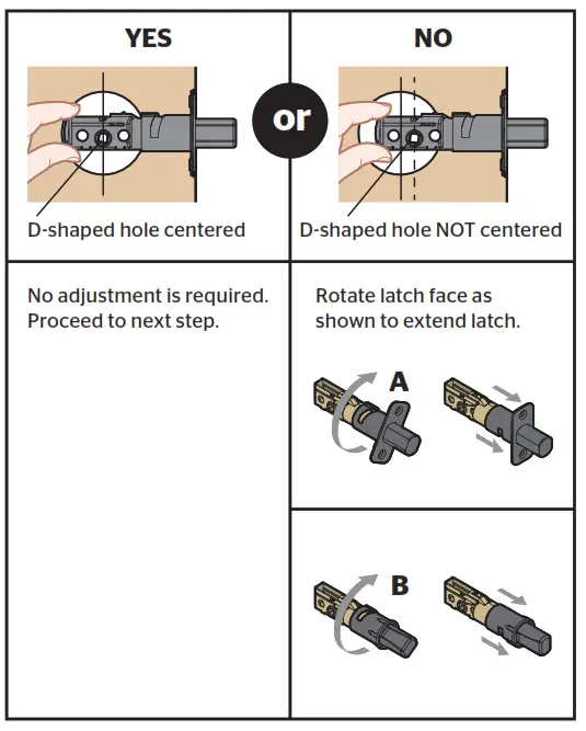 Install the latch and strike C