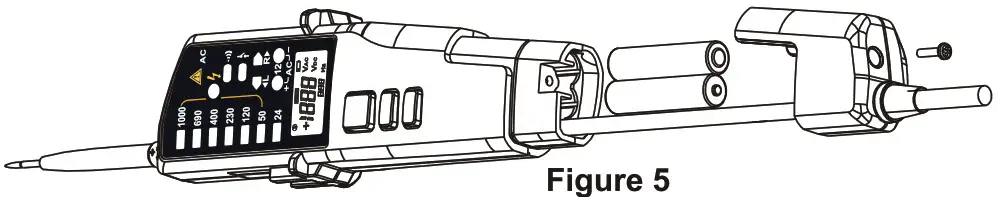 UNI T UT18E Voltage and Continuity Tester - battery