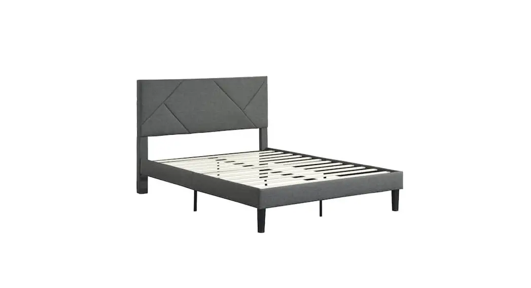 Homedepot F-fb857219683 Upholstered Gray Queen Size Platform Bed Instruction Manual