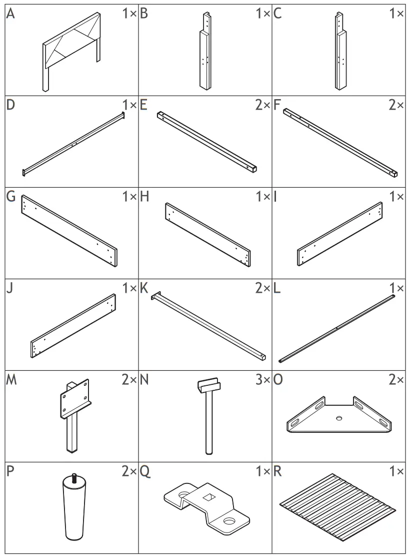 HOMEDEPOT F FB857219683 Upholstered Gray Queen Size Platform Bed - Fig
