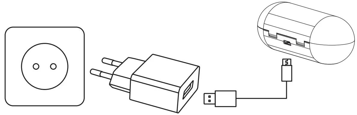 acme BH412 True Wireless Earbuds - charging