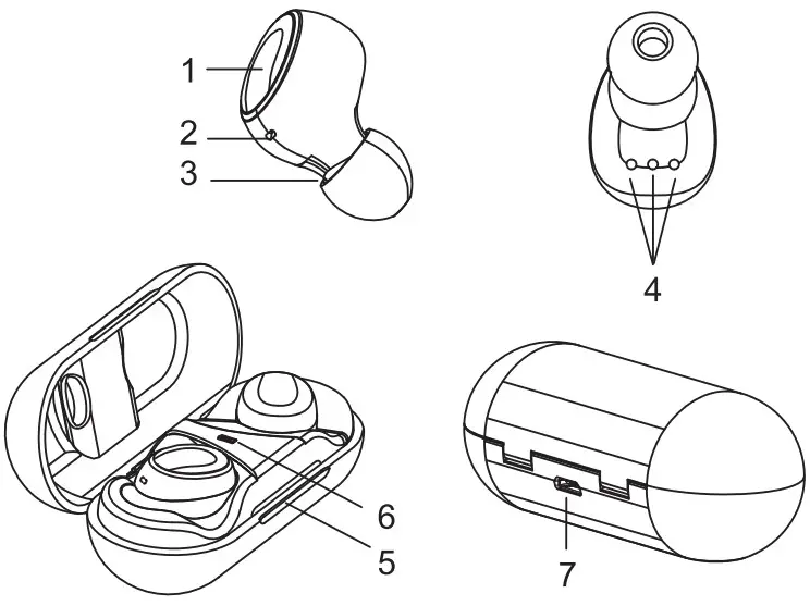 acme BH412 True Wireless Earbuds - product overviiew