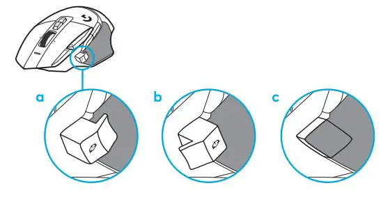 logitech G502 X Gaming Mouse User Guide - Orientate the DPI Shift to fit your preference