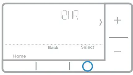 Honeywell RTH7500 7-Day Programmable Thermostat Installation Guide - Choose a clock format