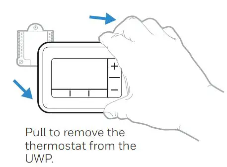 Honeywell RTH7500 7-Day Programmable Thermostat Installation Guide - Pull to remove