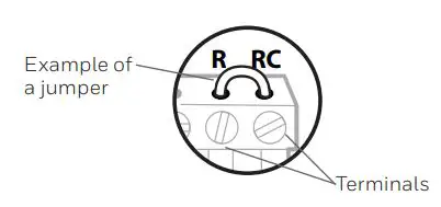 Honeywell RTH7500 7-Day Programmable Thermostat Installation Guide - Remove any jumpers