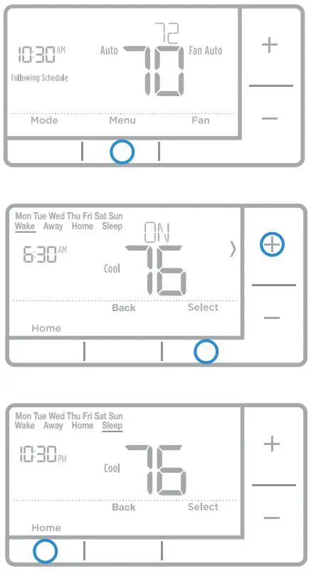 Honeywell RTH7500 7-Day Programmable Thermostat Installation Guide - To adjust program schedules