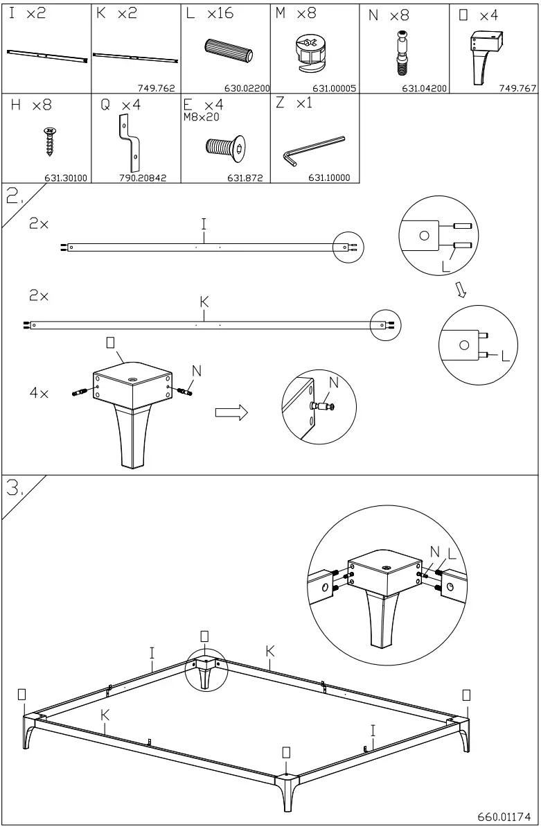HASENA Silento Upholstered Bed - FIG 1