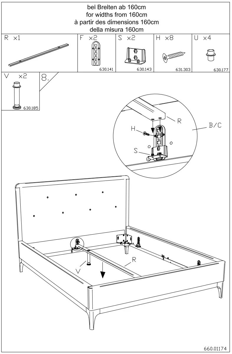 HASENA Silento Upholstered Bed - FIG 4